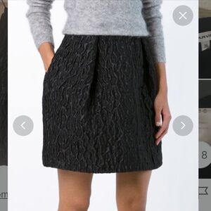carven jupe gauffre black skirt